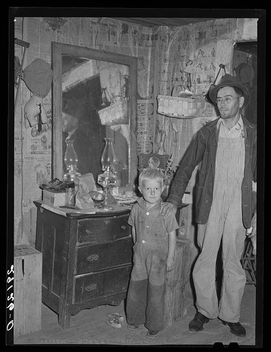 Former tiff miner, now blind, with son. Washington County, Missouri