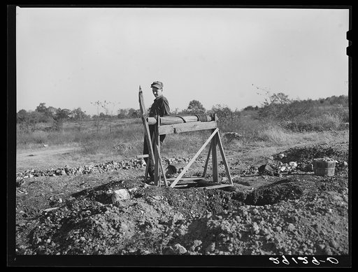 Tiff mines are crude holes in ground usually ten to fifteen feet deep. Washington County, Missouri