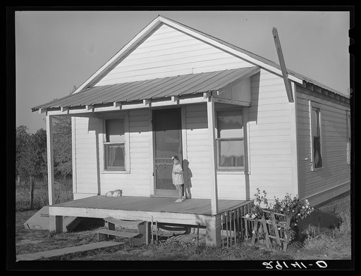 One of the eight houses built by the Farm Security Administration to provide adequate shelters for tiff miners