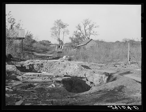 Abandoned tiff diggings in paw-paw patch. Washington County, Missouri
