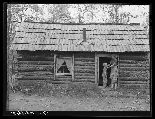 Cabin of evicted sharecropper. Butler County, Missouri