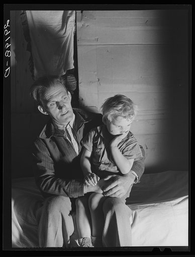 Evicted sharecropper and son. Butler County, Missouri