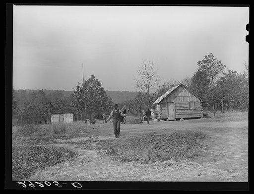 House built at temporary camp for sharecroppers evicted from southeast Missouri plantation. Butler County, Missouri