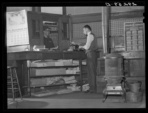 Interior of bank. Creedmoor, North Carolina