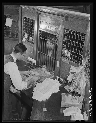 Interior of bank. Creedmoor, North Carolina