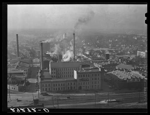 Tobacco warehouses and factory. Durham, North Carolina
