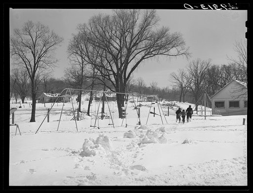 Children in schoolyard. Ross County, Ohio