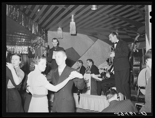 Untitled photo, possibly related to: Dance hall, Saturday night. Marshalltown, Iowa