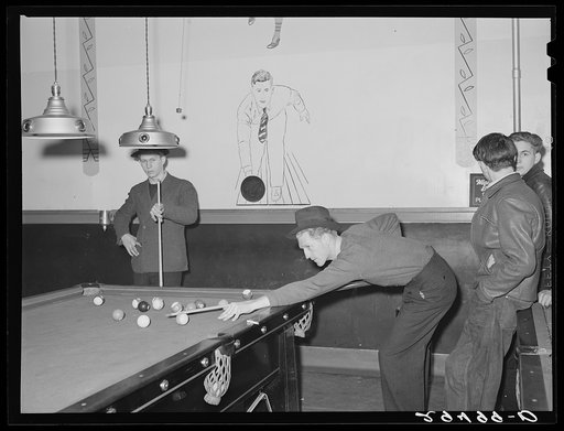 Playing pool. Clinton, Indiana