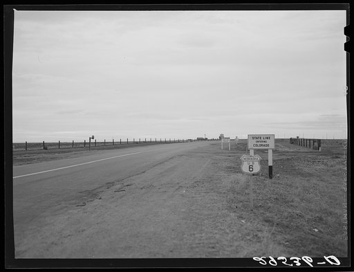 State line. Nebraska--Colorado