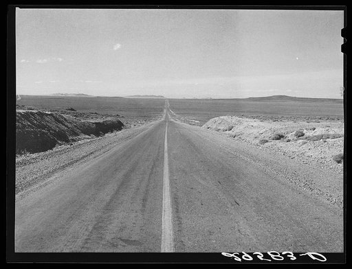 Road through the Salt Lake Desert, Utah