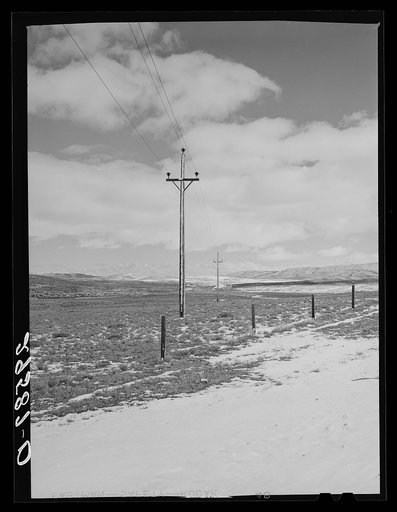 Power line. Uinta County, Wyoming