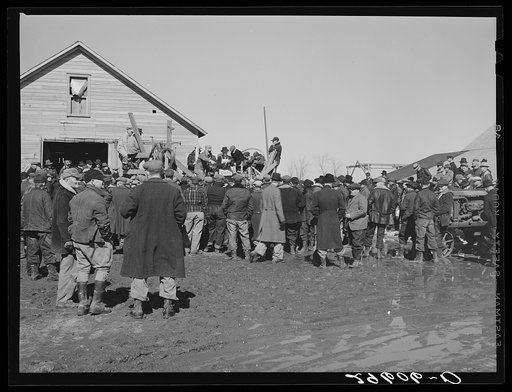 Farmers at auction. Zimmerman farm near Hastings, Nebraska
