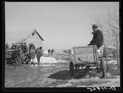 Farmers at auction. Zimmerman farm near Hastings, Nebraska
