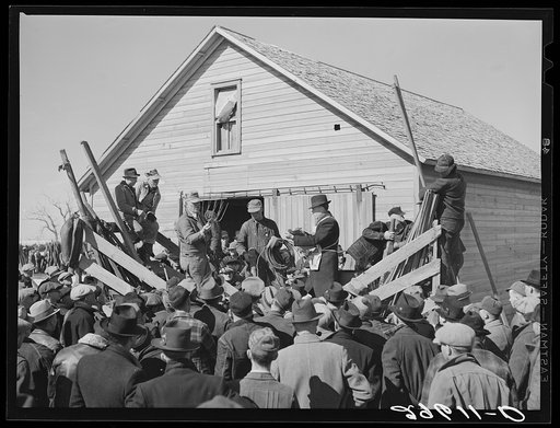 Untitled photo, possibly related to: Farmers at auction. Zimmerman farm near Hastings, Nebraska