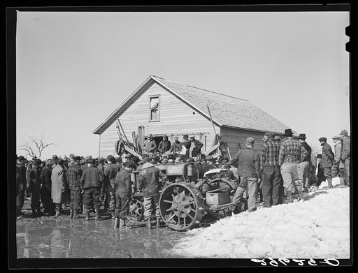 Farmers at auction. Zimmerman farm near Hastings, Nebraska