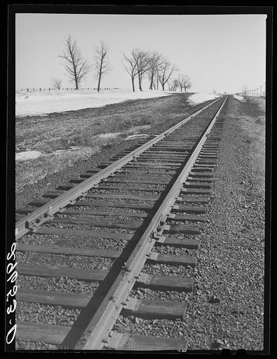 Burlington Railroad tracks. Hitchcock County, Nebraska