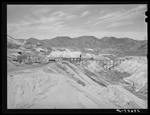 Houses and abandoned mines. Virginia City, Nevada
