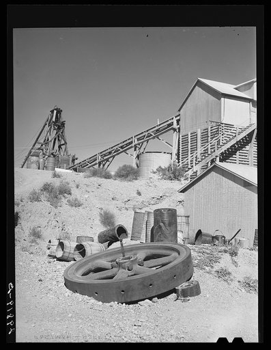 Gold ore mill. El Dorado Canyon, Clark County, Nevada