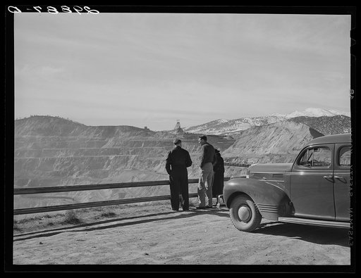 Untitled photo, possibly related to: Tourists viewing copper pit. Ruth, Nevada