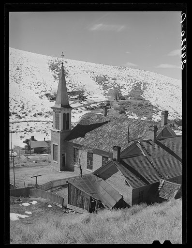 Church in abandoned mining town. Austin, Nevada