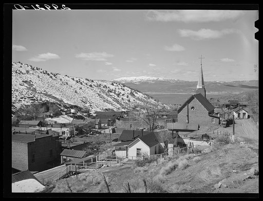 Mining town which once had a population of 8000 now has 650. Austin, Nevada