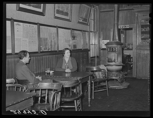 Drinking beer at Carson Brewery. Carson City, Nevada