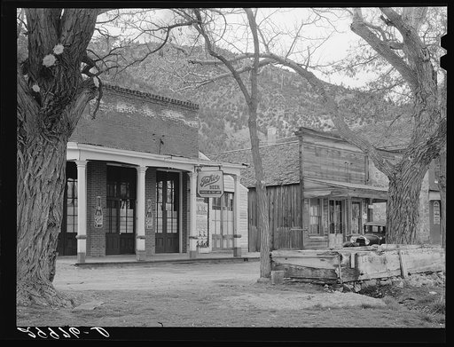 Stores on main street. Genoa, Nevada