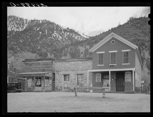 Stores on main street. Genoa, Nevada