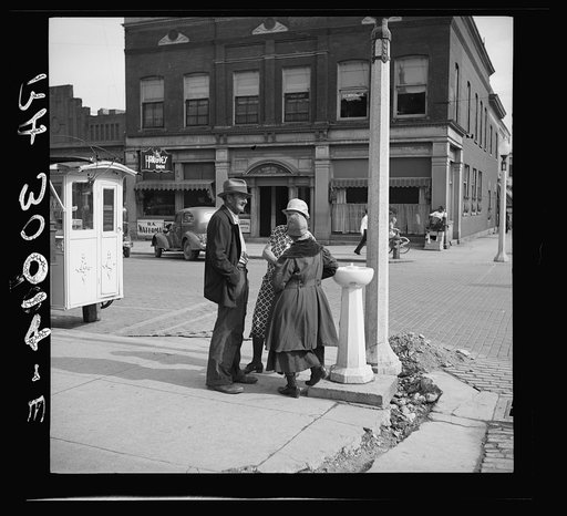 Street corner. Allegan, Michigan