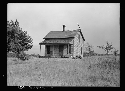 Type of house in which farmers live. Allegan Project, Michigan