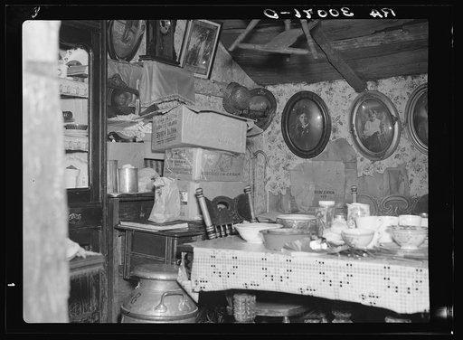 Interior of the Hale house near Black River Falls, Wisconsin