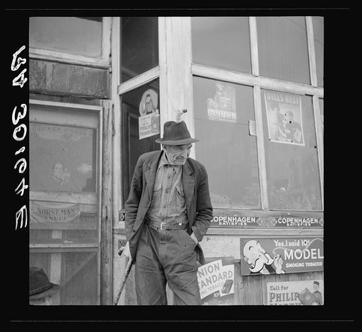 Old resident of Margie, Minnesota. A former lumberjack
