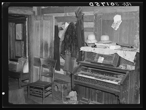 Interior of house occupied by Donald Heath. Black River Falls, Wisconsin