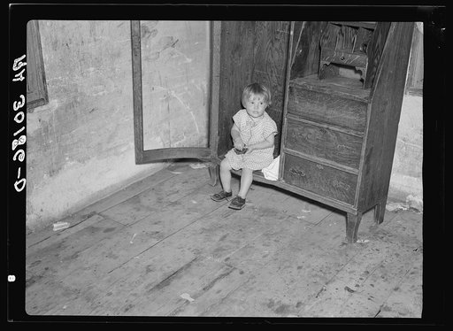 Art Simplot's youngest child in her home at Black River Falls, Wisconsin