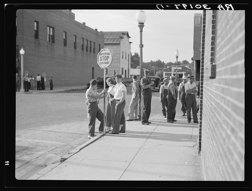 Street corner. Black River Falls, Wisconsin