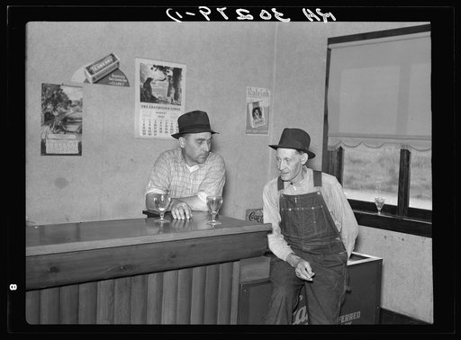 Men in saloon. Craigville, Minnesota. A lumbering "frontier" town