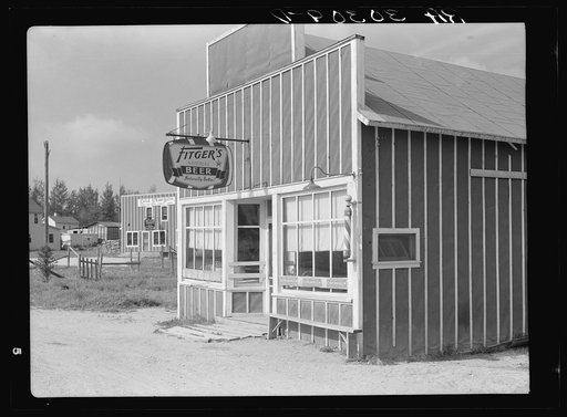 Beer parlor and barber shop. Craigville, Minnesota
