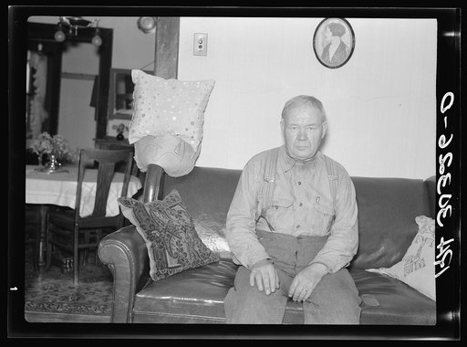 Old resident of Winton, Minnesota. Logging "bust" town