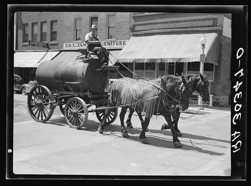 Sprinkling wagon. Southern Wisconsin