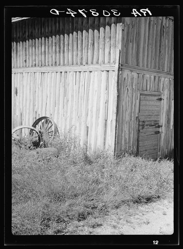 Detail of log barn. Ericsburg, Minnesota