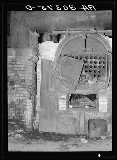 Remains of boiler at old excelsior factory. Ericsburg, Minnesota