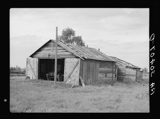 Buildings in old lumber camp. Gemmel, Minnesota