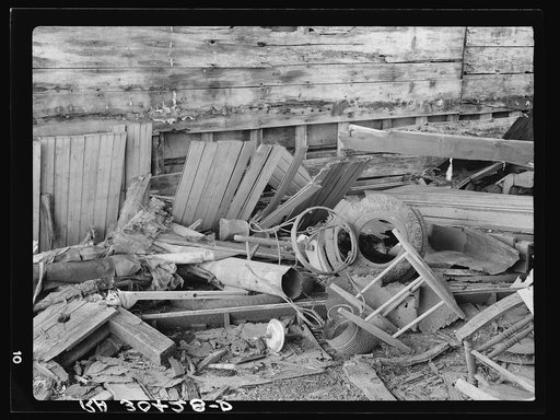 Interior of old saloon. Funkley, Minnesota