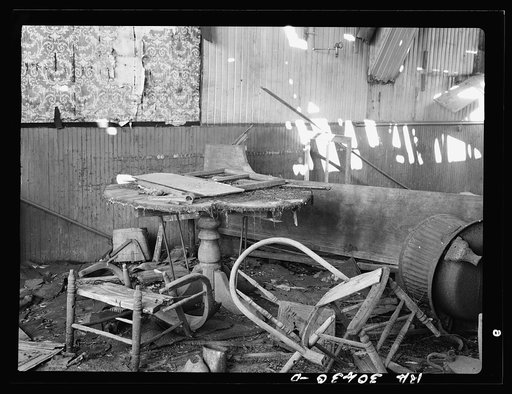 Interior of old saloon. Funkley, Minnesota