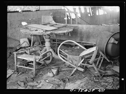Untitled photo, possibly related to: Interior of old saloon. Funkley, Minnesota