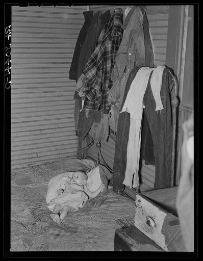 Baby of Frank Weeks, WPA (Works Progress Administration) worker. Near Williston, North Dakota