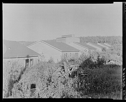 Abandoned miners' houses at Babbitt, Minnesota