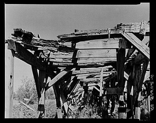 Decay of sawmill at Ericsburg, Minnesota