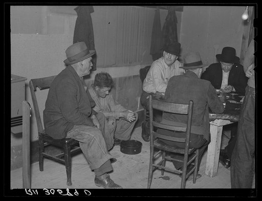 Untitled photo, possibly related to: Card game in a saloon. Craigville, Minnesota